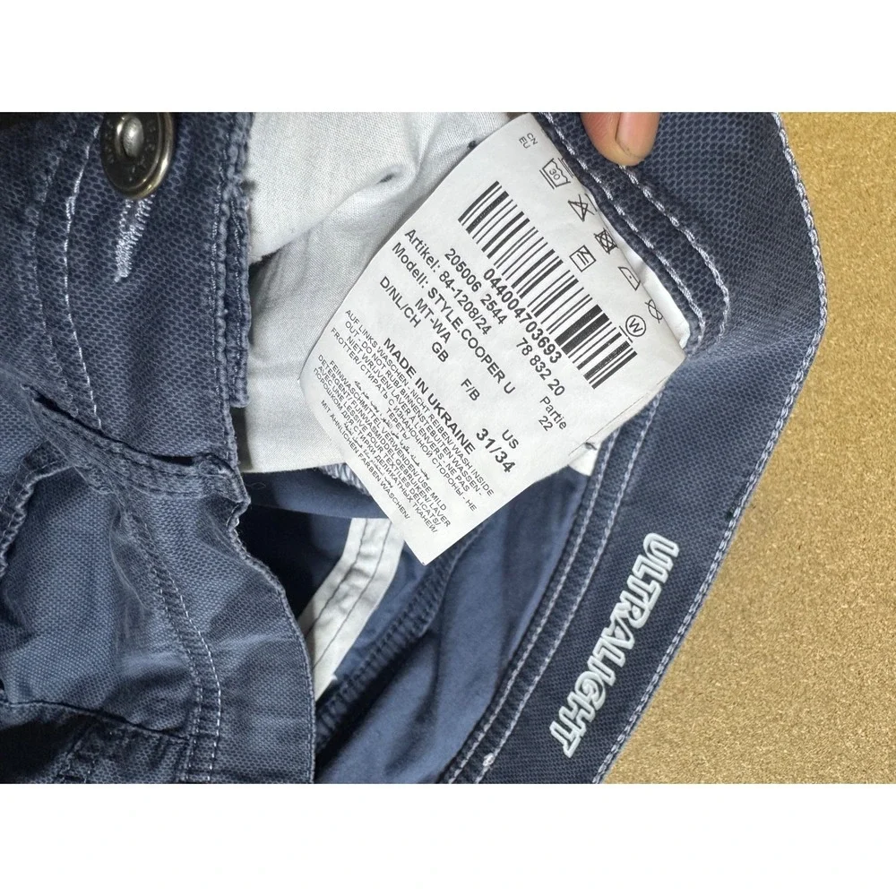 BRAX Style Cooper Mens Blue‎ Ultralight Comfort Fit Casual Pants 31/34